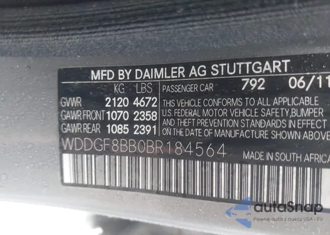 2011 Mercedes-Benz C 300 Luxury 4Matic/Sport 4Matic из США, поврежденный, VIN WDDGF8BB0BR184564